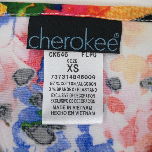 Cherokee Scrub Top CK646-FLPU Flower Punch - Picture 5 of 6